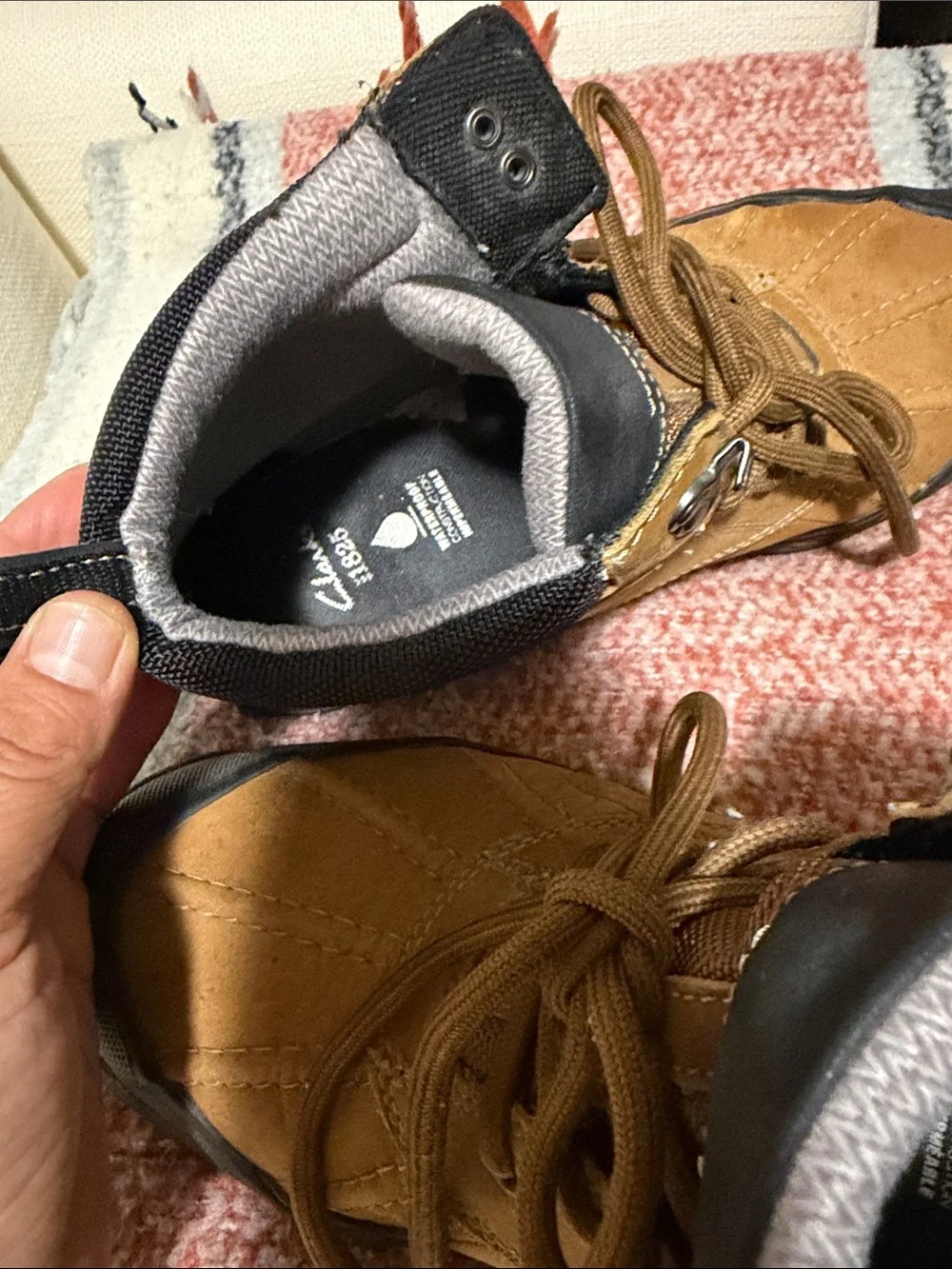 Clarks Tan and Black Lace-Up Outdoor Boots